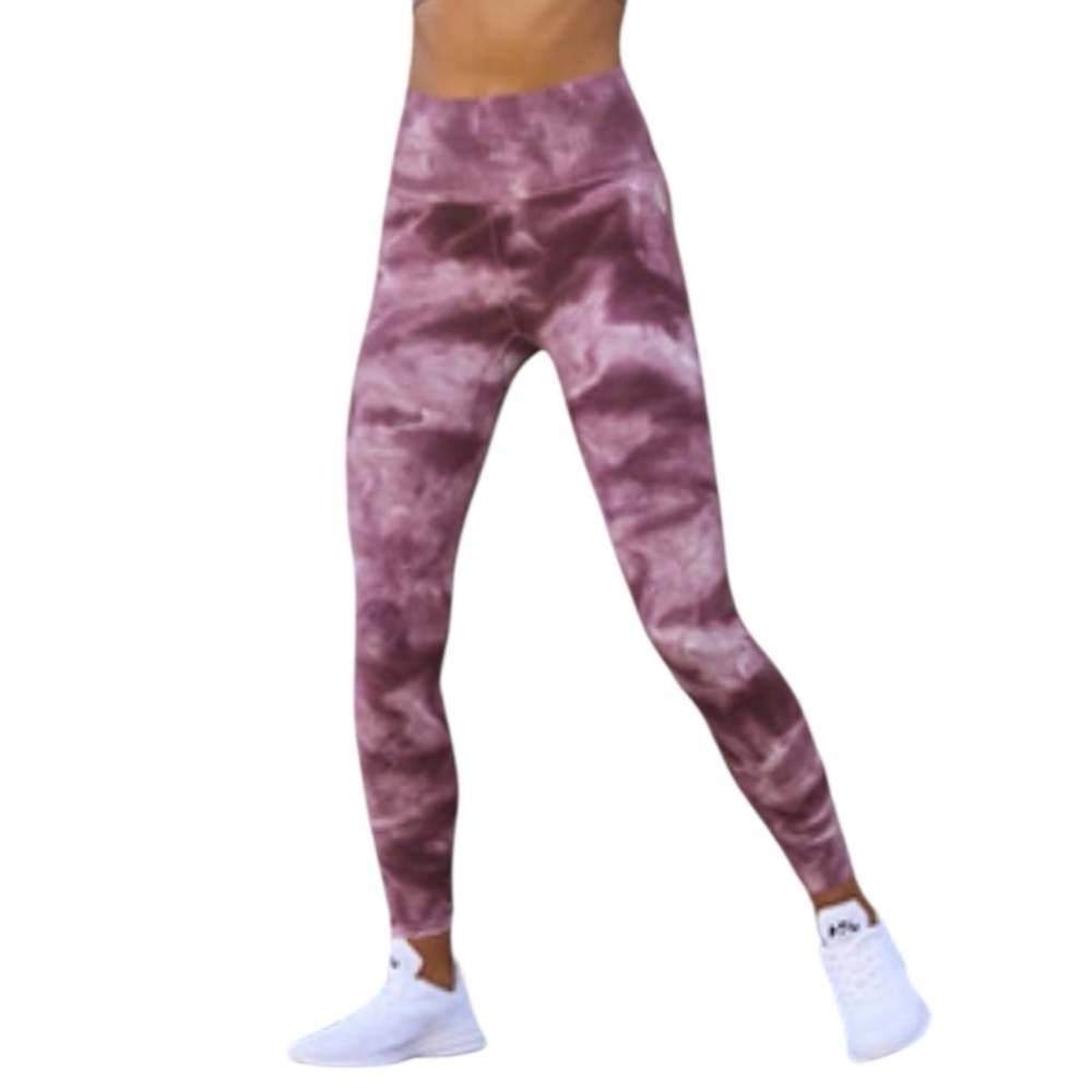 Free People Movement FP XS/S Good Karma Tie Dye Leggings in Sugar Plum